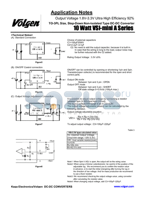 10WATTVSI-MINIA datasheet - Output Voltage 1.8V-3.3V Ultra High Efficiency 92%