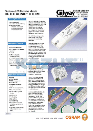 51516OTDIM datasheet - Electronic LED Dimming Module OPTOTRONIC OTDIM