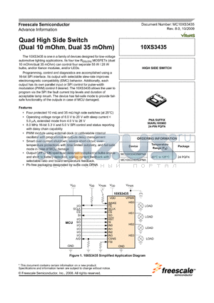 10XS3435_09 datasheet - Quad High Side Switch (Dual 10 mOhm, Dual 35 mOhm)