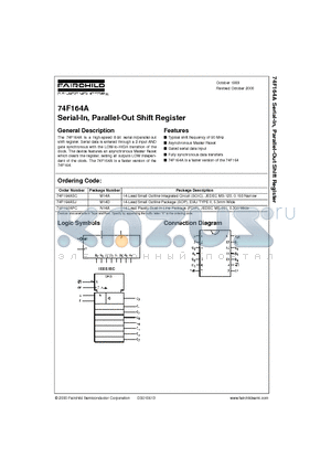 74F164A datasheet - Serial-In, Parallel-Out Shift Register