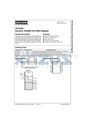 74F164APC datasheet - Serial-In, Parallel-Out Shift Register