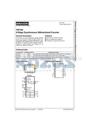 74F169PC datasheet - 4-Stage Synchronous Bidirectional Counter