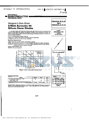 1N5333B datasheet - 5-Watt Surmetic 40 Silicon Zener Diodes