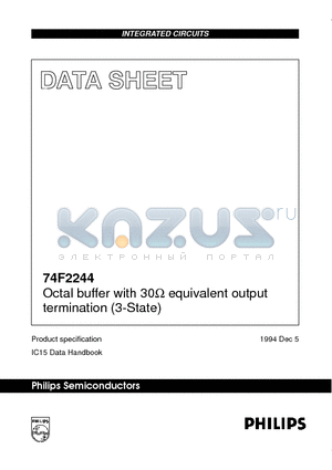 74F2244 datasheet - Octal buffer with 30ohm equivalent output termination 3-State