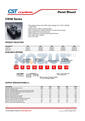 CWA4850EPH-10 datasheet - Panel Mount