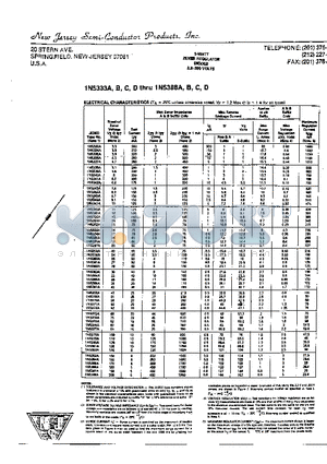 1N5344A datasheet - 5-WATT ZENER REGULATOR DIODES 3.3-200 VOLTS