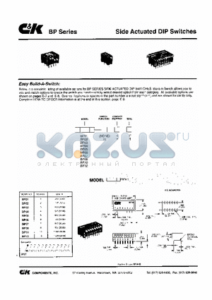 BP12RKE datasheet - Side Actuated DIP Switcehs