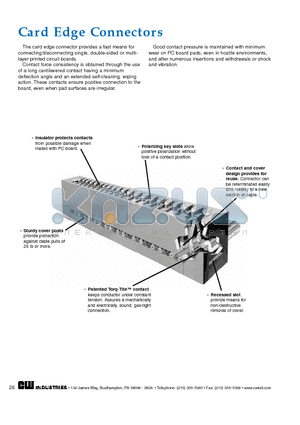 CA-10-9401 datasheet - Card Edge Connectors