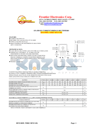 BP15-10L datasheet - BP15-005L THRU BP15-10L