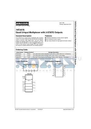 74F257APC datasheet - Quad 2-Input Multiplexer with 3-STATE Outputs