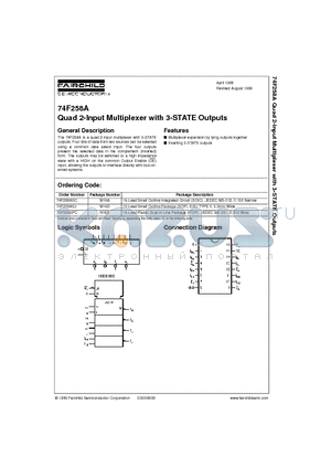 74F258ASC datasheet - Quad 2-Input Multiplexer with 3-STATE Outputs