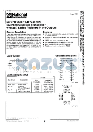 74F2623PCQR datasheet - Inverting Octal Bus Transceiver with 25Y Series Resistors in the Output