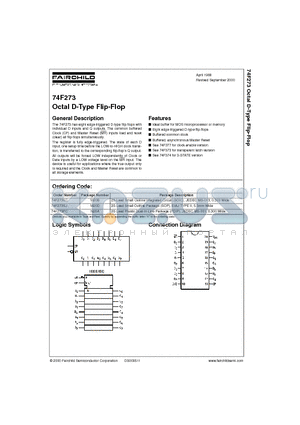 74F273PC datasheet - Octal D-Type Flip-Flop