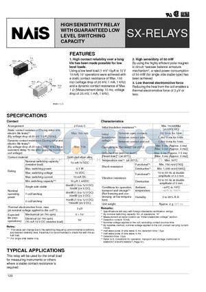 ASX20009 datasheet - HIGH SENSITIVITY RELAY WITH GUARANTEED LOW LEVEL SWITCHING CAPACITY