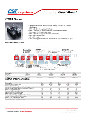 CWD2490ESH datasheet - Panel Mount