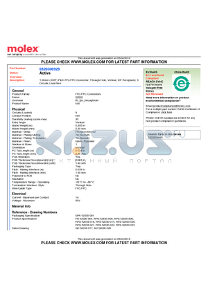 52030-0929 datasheet - 1.00mm (.039