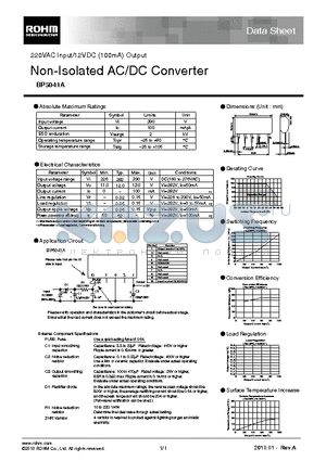 BP5041A datasheet - Non-Isolated AC/DC Converter