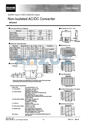 BP5045A datasheet - Non-Isolated AC/DC Converter