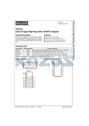 74F374SJ datasheet - Octal D-Type Flip-Flop with 3-STATE Outputs