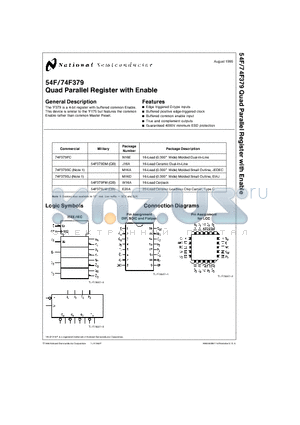 74F379PC datasheet - Quad Parallel Register with Enable