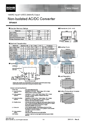 BP5062A datasheet - Non-Isolated AC/DC Converter