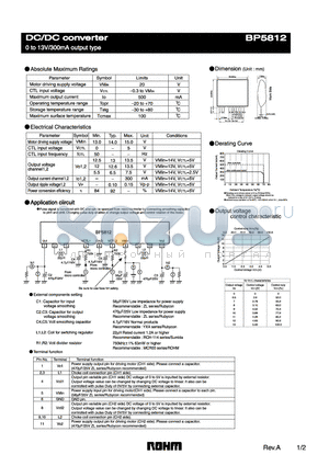 BP5812 datasheet - 0 to 13V/300mA output type