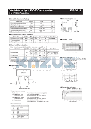 BP5811 datasheet - Variable output DC/DC converter