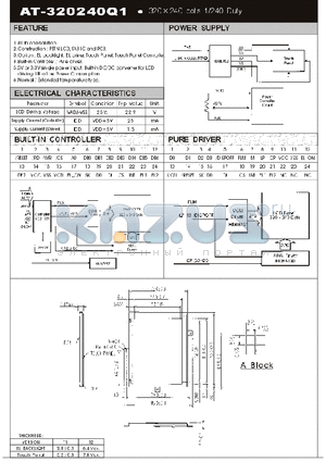 AT-320240Q1 datasheet - AT-320240Q1 320 X 240 DOTS 1/240 DUTY