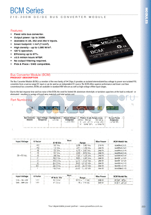 B43F120T30 datasheet - 210 - 300W DC/DC BUS CONVERTER MODULE