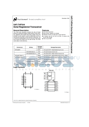 74F544SC datasheet - Octal Registered Transceiver