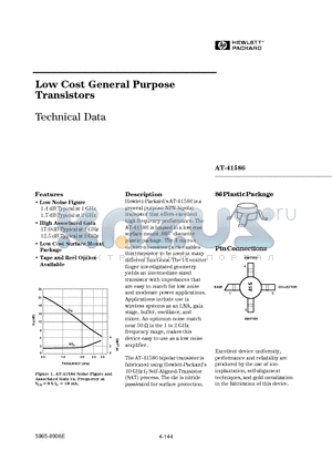 AT-41586-BLK datasheet - Low Cost General Purpose Transistors