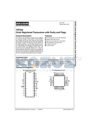74F552 datasheet - Octal Registered Transceiver with Parity and Flags