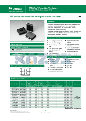 A2106UA6LXX datasheet - The series provides a dual port surface mount solution that enables voice