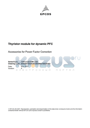 B44066T0050E402 datasheet - Thyristor module for dynamic PFC Accessories for Power Factor Correction