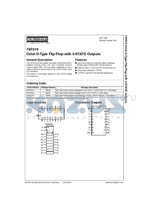 74F574_00 datasheet - Octal D-Type Flip-Flop with 3-STATE Outputs