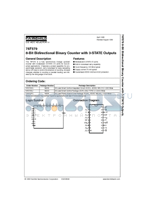 74F579 datasheet - 8-Bit Bidirectional Binary Counter with 3-STATE Outputs