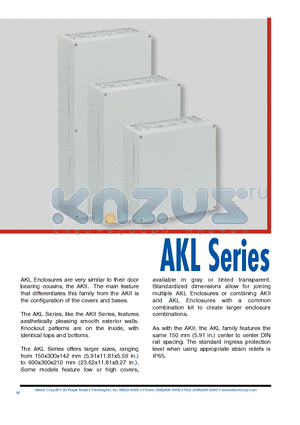 AKL3-T datasheet - Polystyrene and Polycarbonate - 150x300mm (5.91x11.81in.)