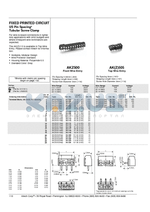 AKZ500/13WP datasheet - FIXED PRINTED CIRCUIT
