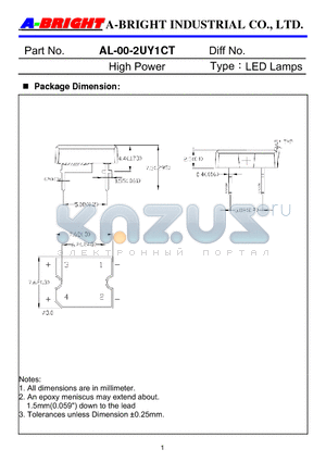 AL-00-2UY1CT datasheet - High Power-LED Lamps