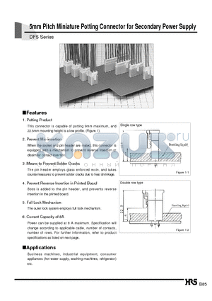 DF5A-12DS-5C datasheet - 5mm Pitch Miniature Potting Connector for Secondary Power Supply