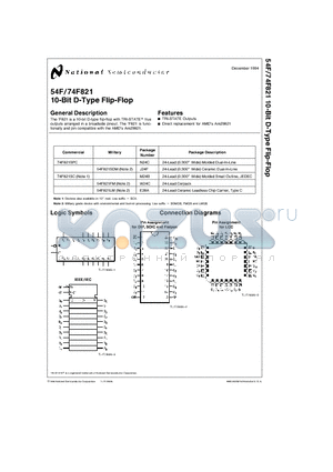 74F821SC datasheet - 10-Bit D-Type Flip-Flop