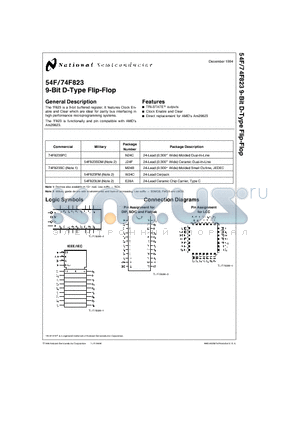 74F823SC datasheet - 9-Bit D-Type Flip-Flop