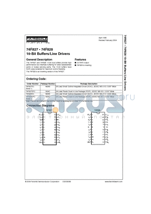 74F827 datasheet - 10-Bit Buffers/Line Drivers