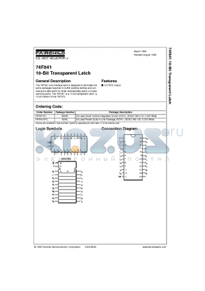 74F841SPC datasheet - 10-Bit Transparent Latch