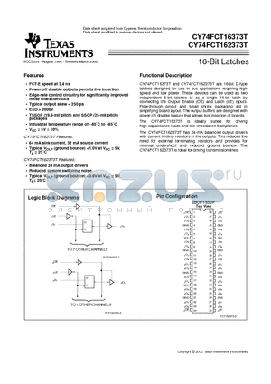 74FCT162373ETPACT datasheet - 16-Bit Latches