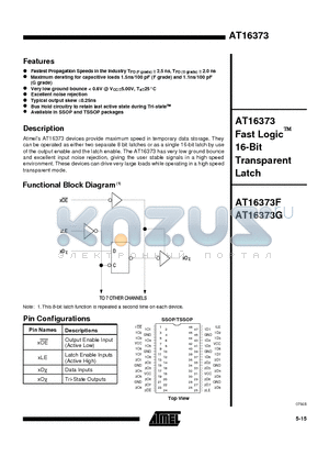 AT16373F datasheet - AT16373 Fast Logic 16-Bit Transparent Latch