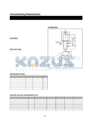 AL-402 datasheet - Infrared Emitting Diodes(GaAlAs)