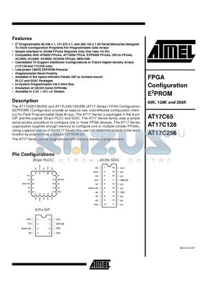 AT17C128-10SI datasheet - FPGA Configuration E2PROM