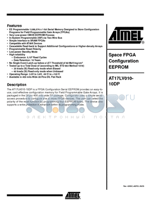 AT17LV010-10DP_05 datasheet - Space FPGA Configuration EEPROM