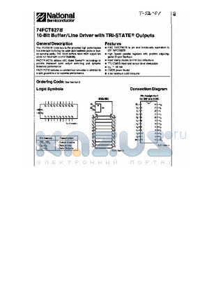 74FCT827B datasheet - 10-Bit Buffer/Line Driver with TRI-STATE Outputs